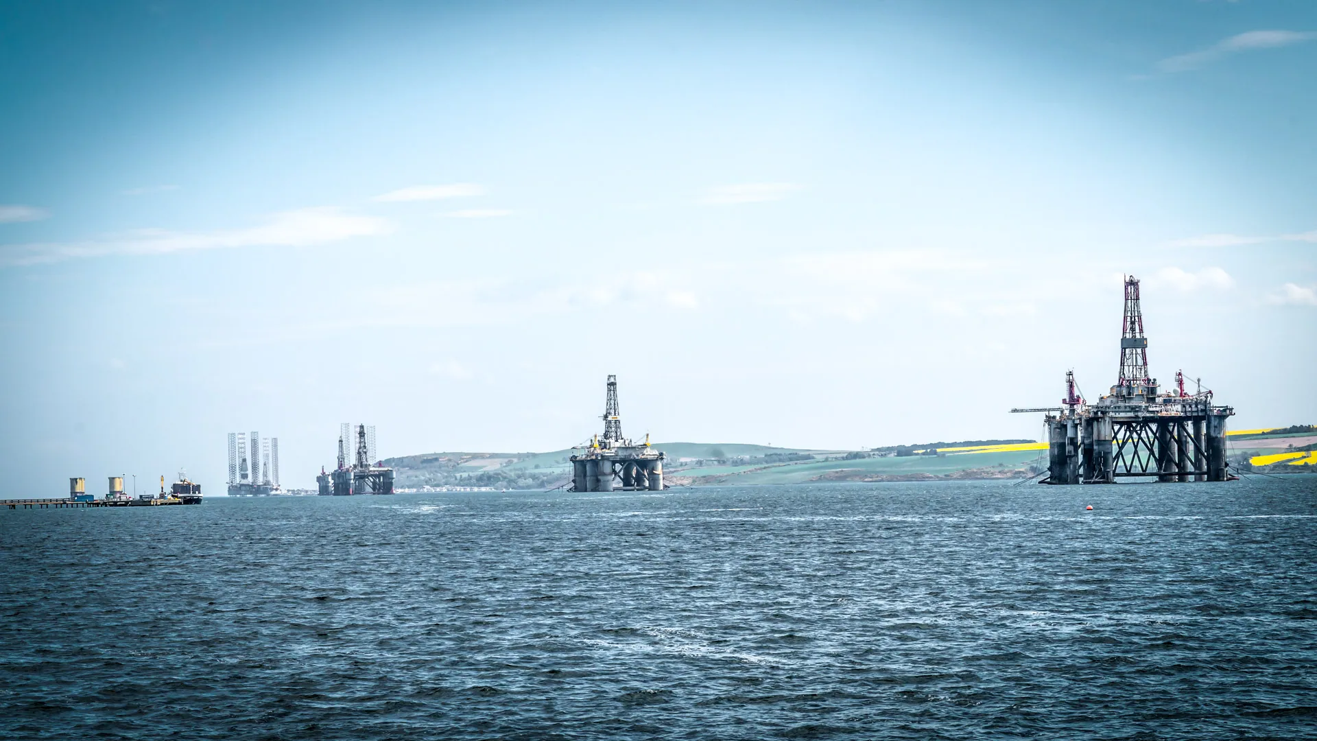 Offshore installations off the Scottish coast