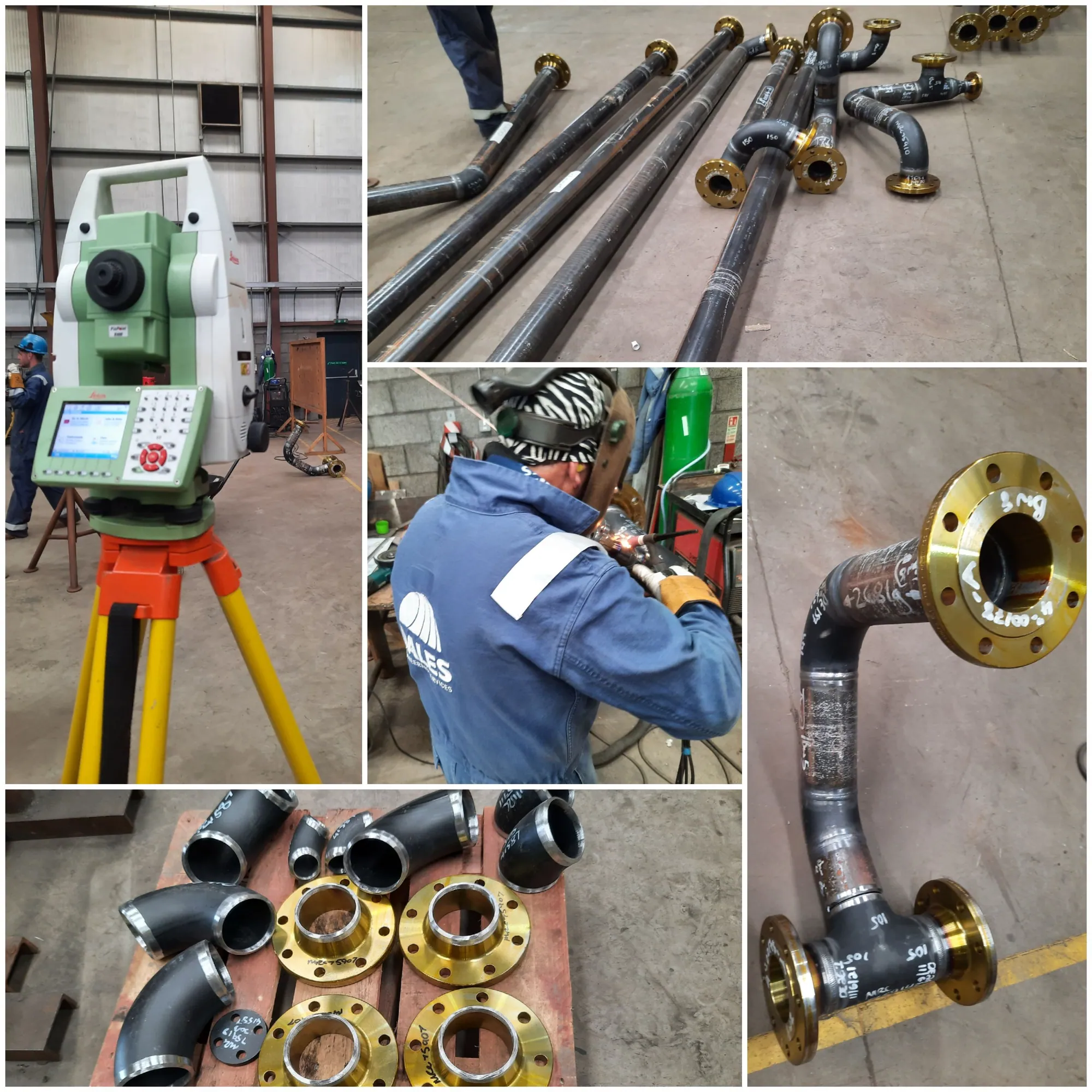 Pipework fabrication and survey with Leica instrumentation